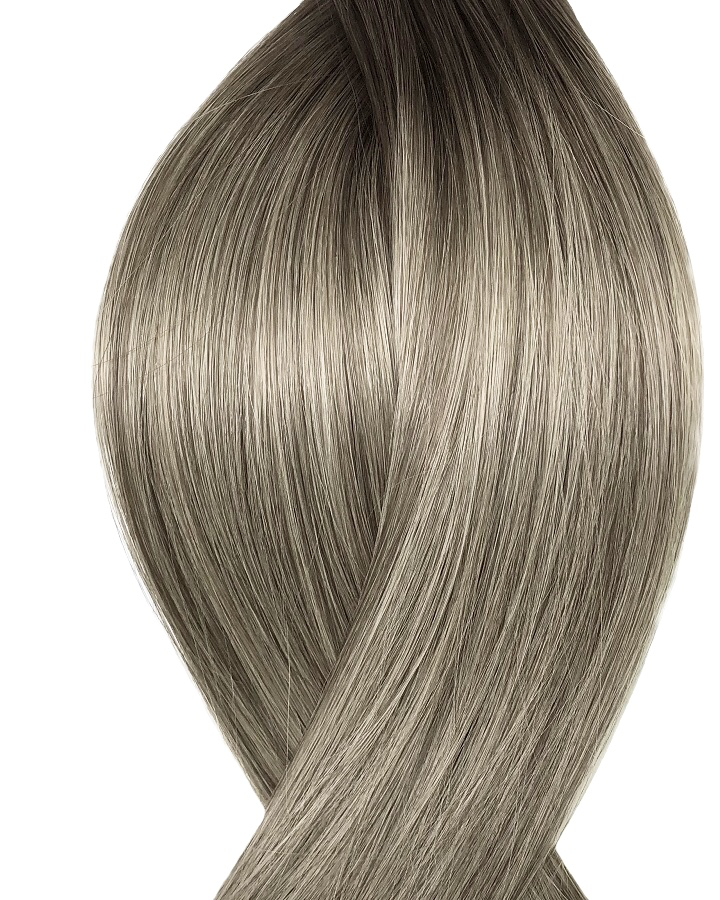 Human luxe genius hair weave extensions UK available in balayage light ash brown medium ash blonde new york smoke #T7M7/16V