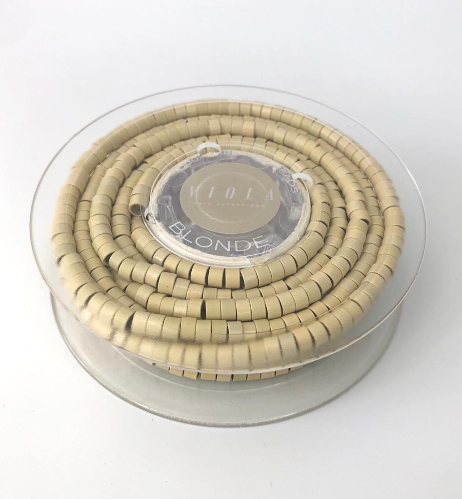 Pre-loaded micro rings 4.5mm blonde.