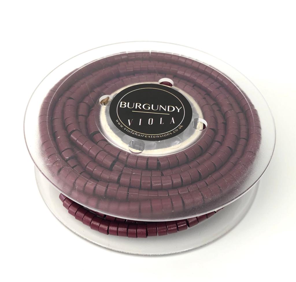 Pre-loaded micro rings 4.5mm burgundy.