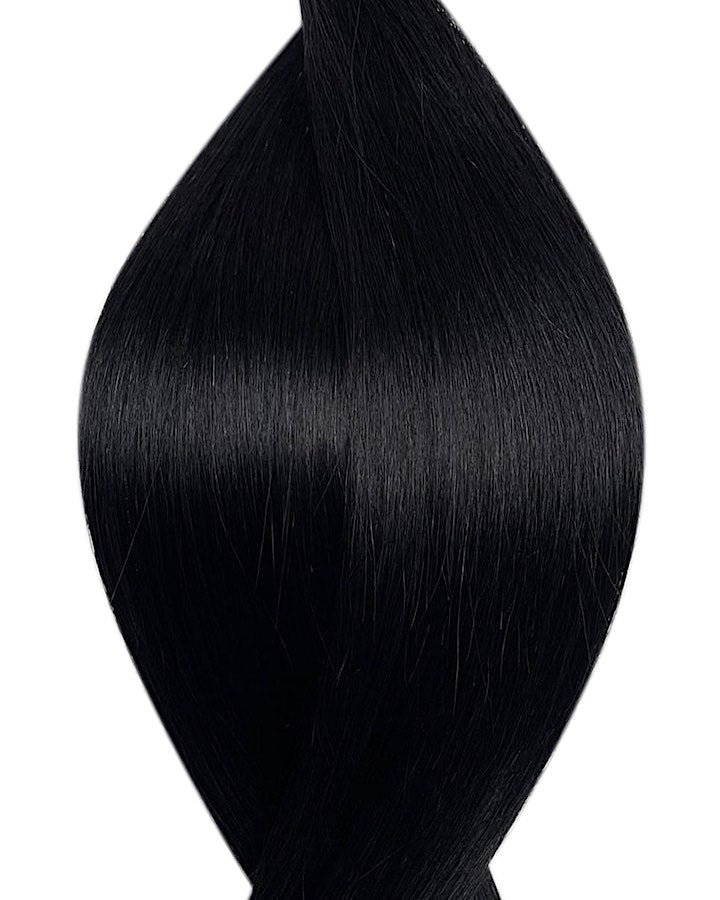 Human secret tape in hair extensions UK available in #1 jet black