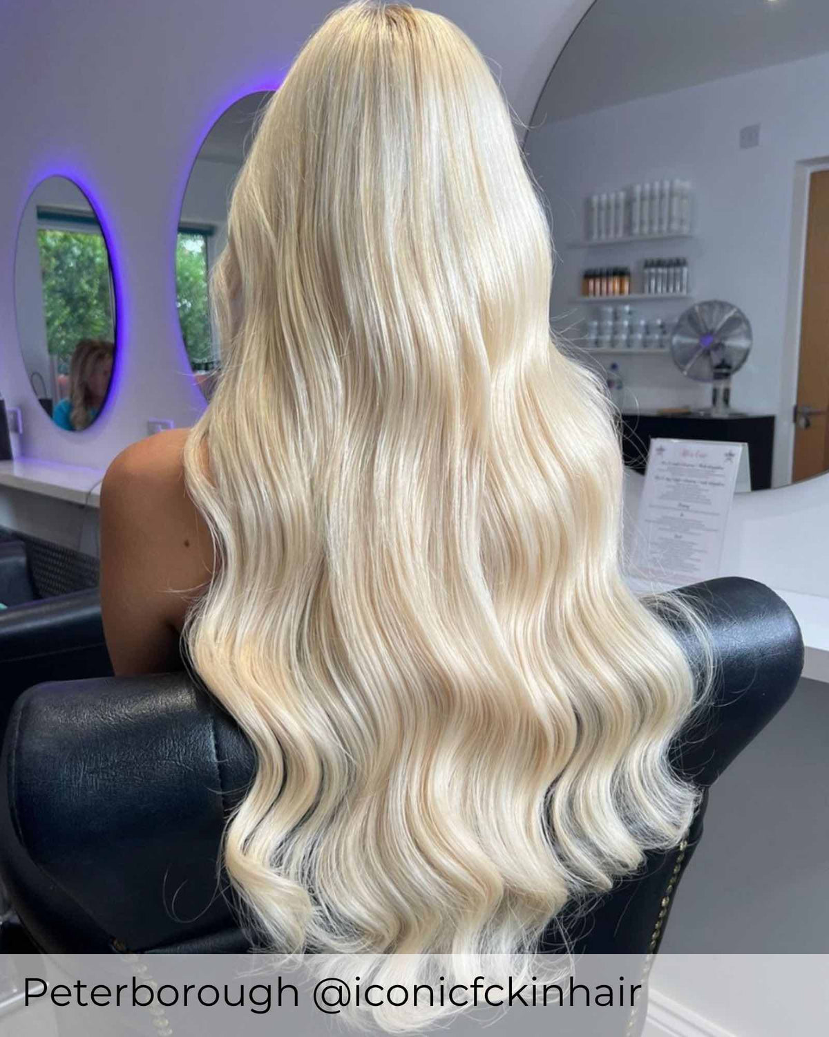 22 inch blonde extensions Signature Tape-In, Straight | Blonde #8N – Donna Bella Hair main image 3