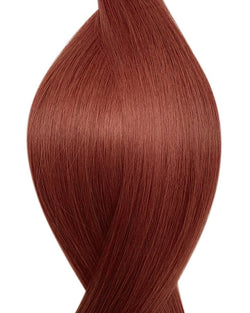 Human nano ring hair extensions UK available in #33 auburn raspberry Bellini