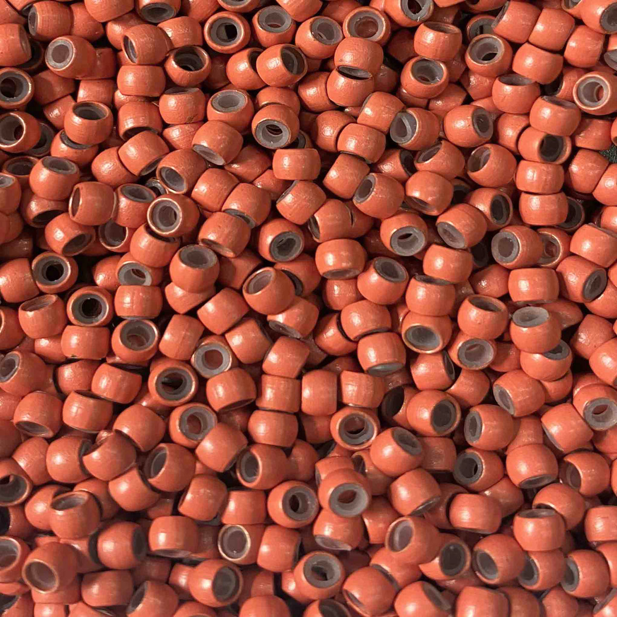 Auburn Silicone lined nano rings for hair extensions by Viola
