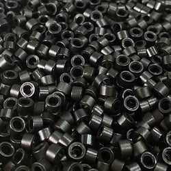 Black Silicone lined micro rings for hair extensions by Viola