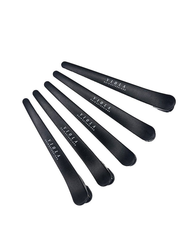 Black sectioning hairdressing clips by Viola