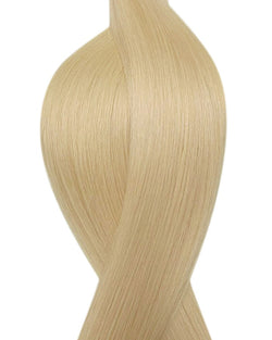 Human nano ring hair extensions UK available in #613 bleach blonde sunny haze