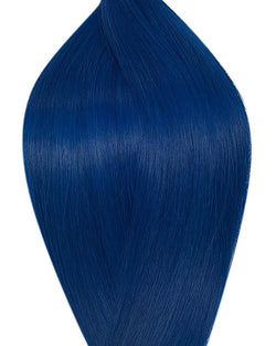 Human nano ring hair extensions UK available in #Blue electric blue