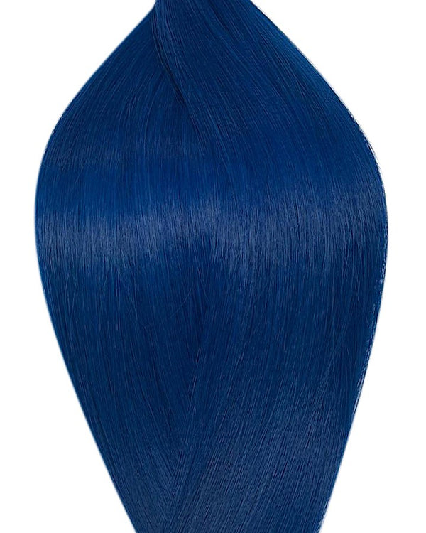 Human nano ring hair extensions UK available in #Blue electric blue