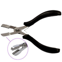 Crushing pliers to remove hair extensions glue bonds by Viola