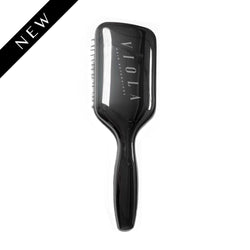 Chrome bristle brush for all hair extensions methods by Viola