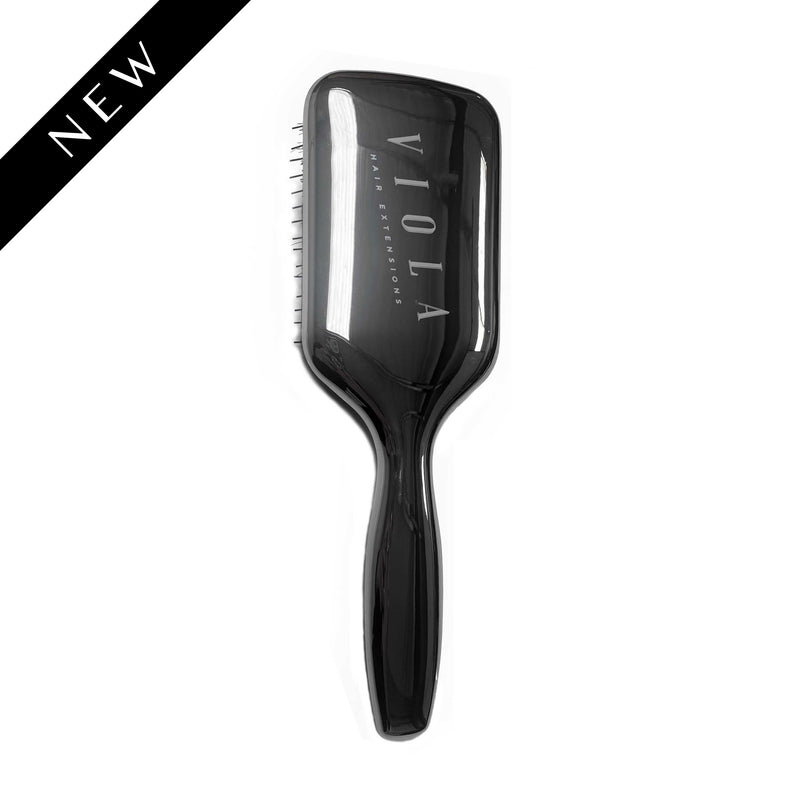 Chrome bristle brush for all hair extensions methods by Viola