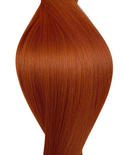 Human pre-bonded hair extensions UK available in #36 copper flame