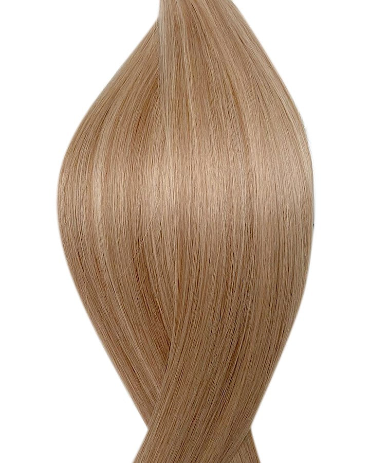 Human tape in hair extensions UK available in #P14/22 dark blonde light ash blonde Dubai dusk
