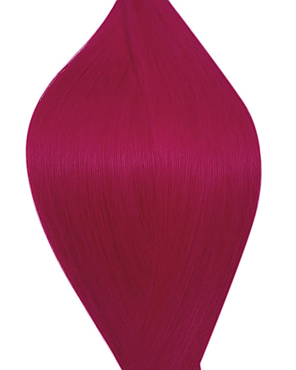 Human nano ring hair extensions UK available in #Fuchsia hot pink