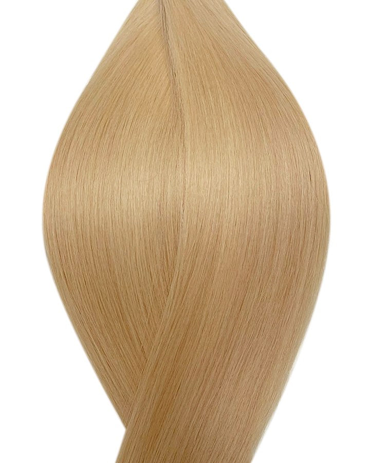 Human pre-bonded hair extensions UK available in #24 golden blonde summer sunrise