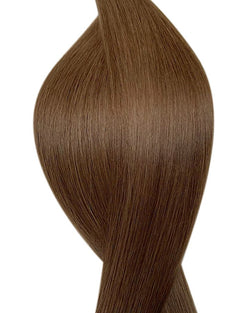 Human nano ring hair extensions UK available in #6B golden walnut honey