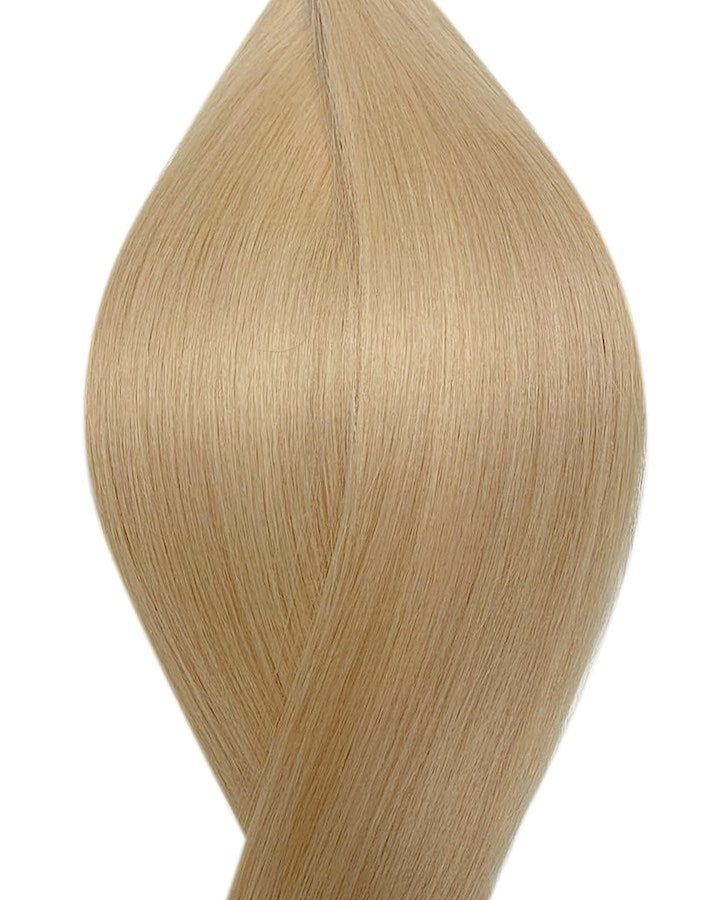 Human Seamless clip-in hair extensions UK available in #22 light ash blonde sandy blonde