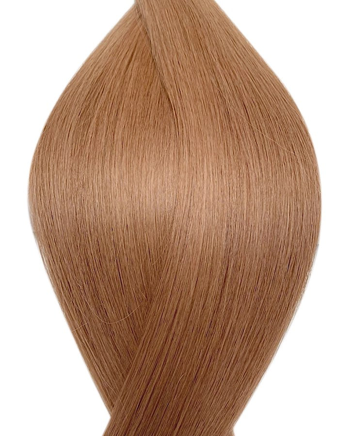 Human micro ring hair extensions UK available in #29 lightest auburn amber blonde