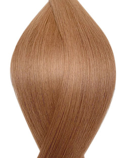 Human nano ring hair extensions UK available in #29 lightest auburn amber blonde