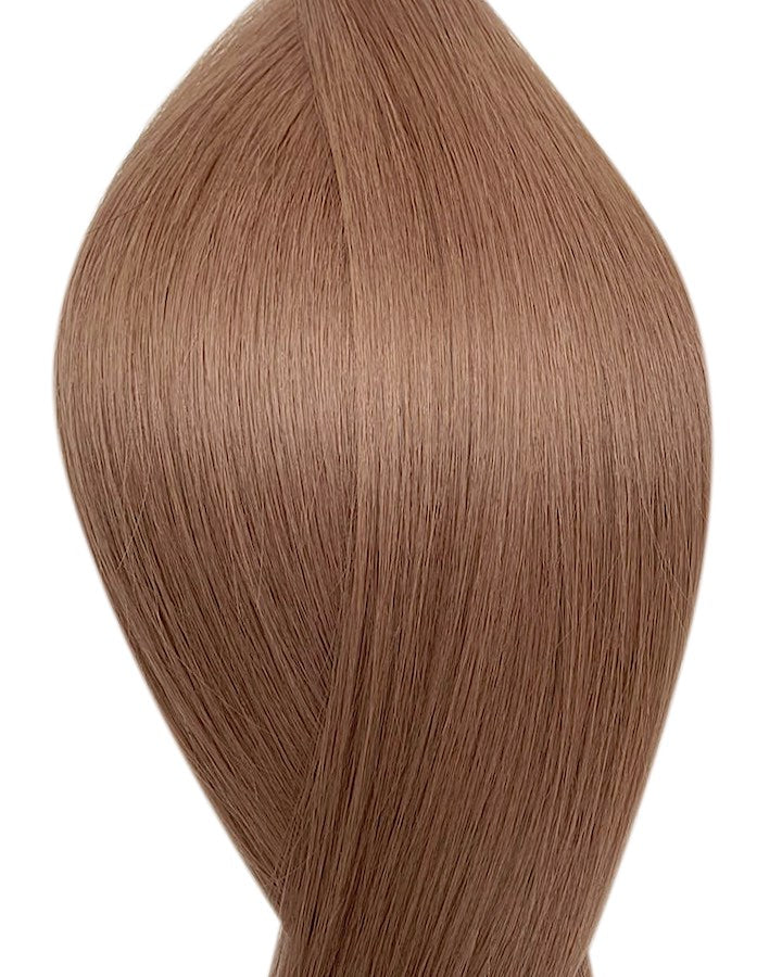 Human nano ring hair extensions UK available in #10 lightest brown lucky penny