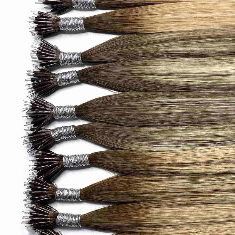 Real nano ring hair extensions UK available in 18”, 20”