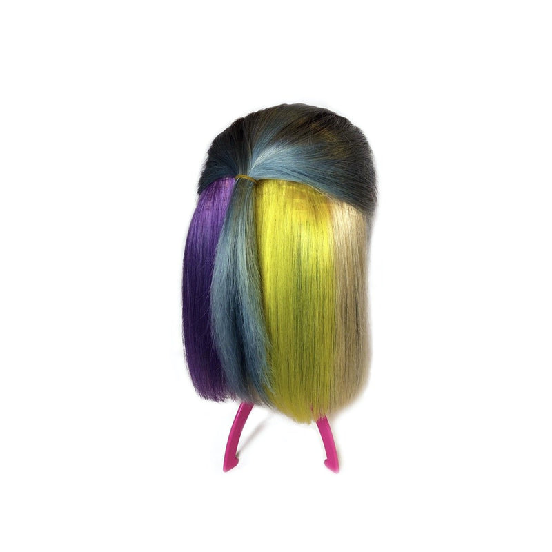 Viola hair extensions blue rainbow wig