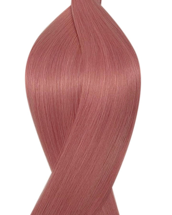 Human nano ring hair extensions UK available in #Pink candy floss