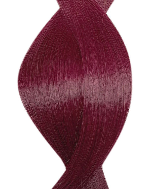 Human nano ring hair extensions UK available in #37 plum royal berry