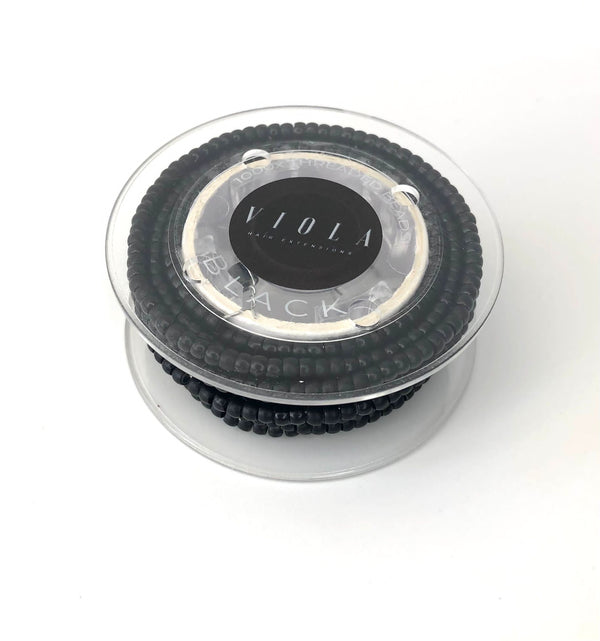 Pre-loaded silicone lined nano rings black.