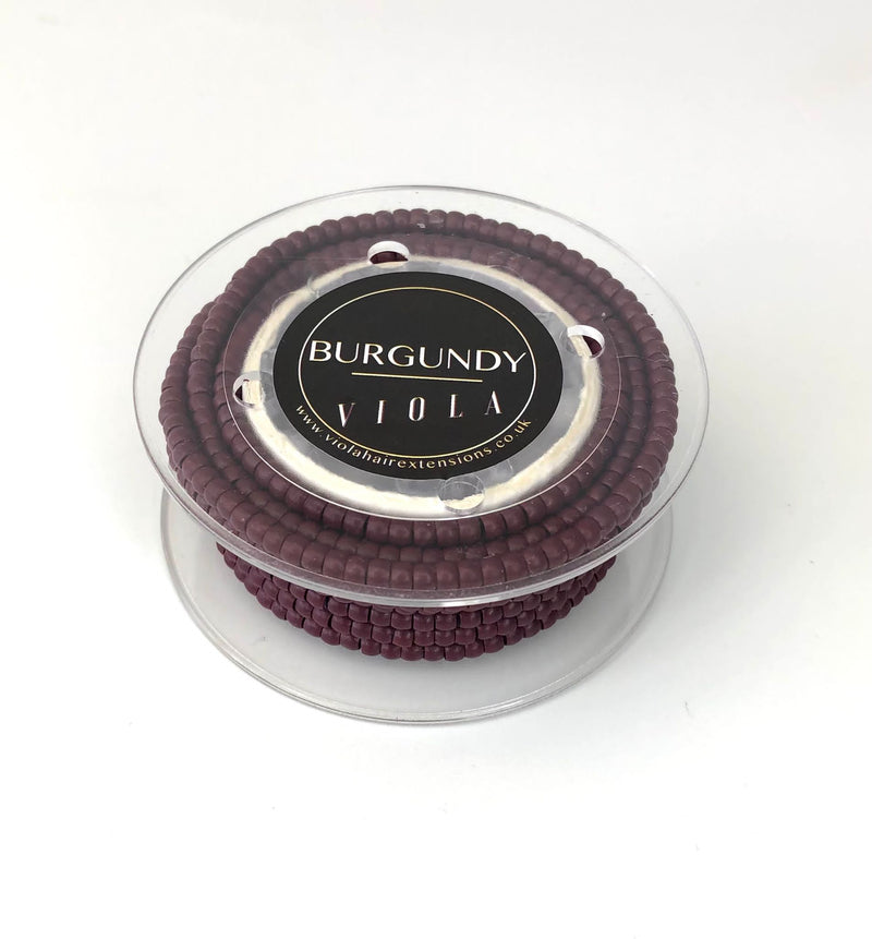 Pre-loaded silicone lined nano rings burgundy.