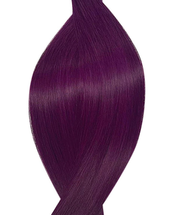 Human nano ring hair extensions UK available in #Purple rain