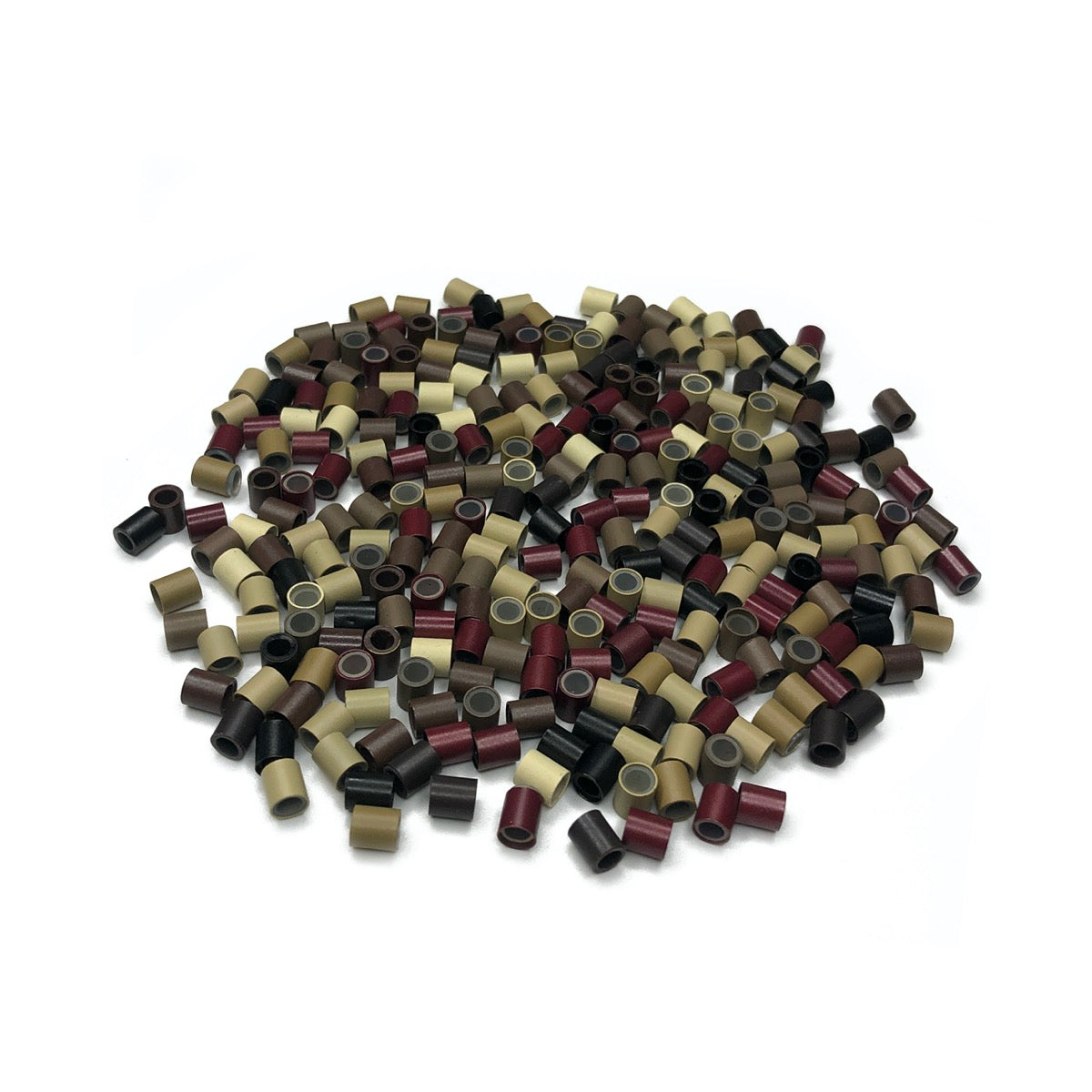 Silicone lined copper tubes for hair extensions by Viola