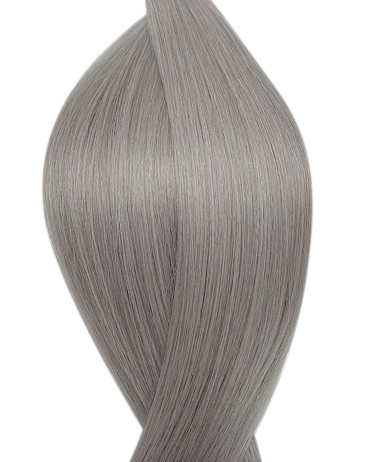 Human micro ring hair extensions UK available in #66 silver fox