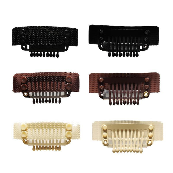 Velcro snap clips for clip in hair extensions and wefts