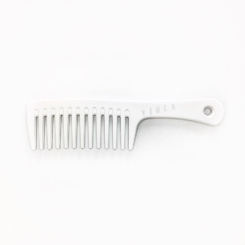 White Wide tooth combs for all hair extensions methods by Viola