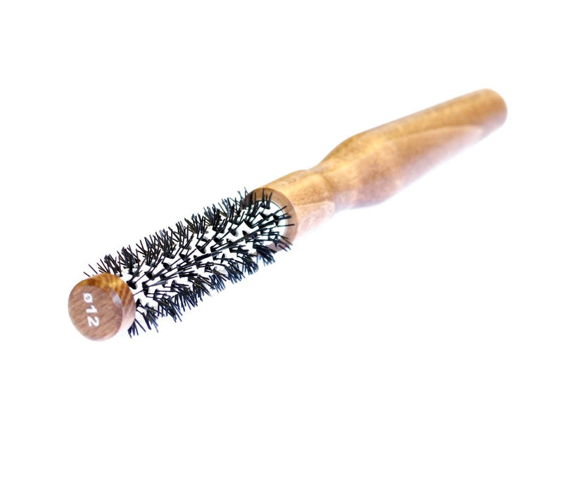 Extra small ceramic round brush 12cm for hair extensions by Viola